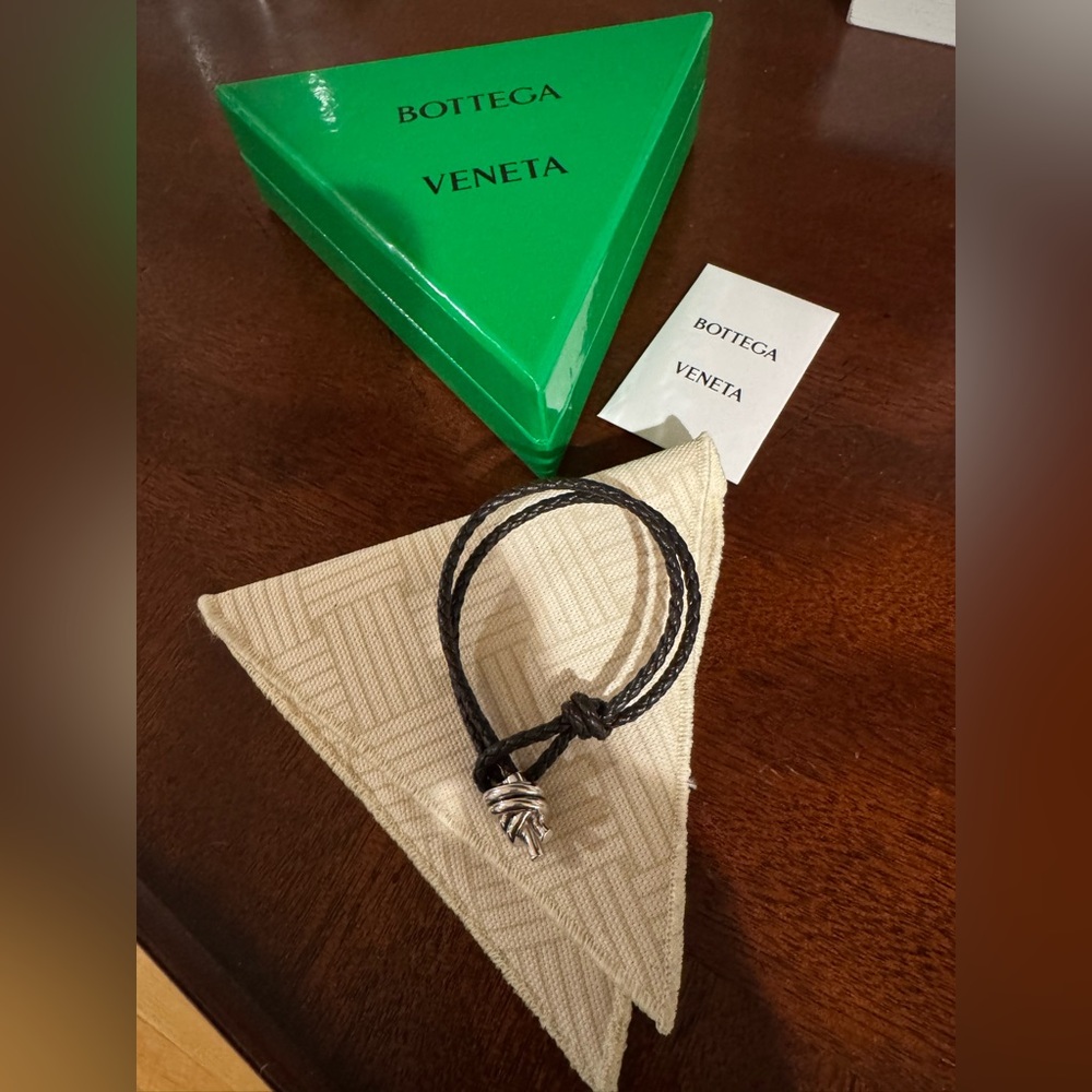Bottega Veneta Black Knot Leather Bracelet NWOT. Gift ready. Ships Fast.